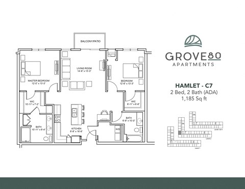 Hamlet - C7-ADA Floor Plan at Grove80 Apartments, Cottage Grove, MN